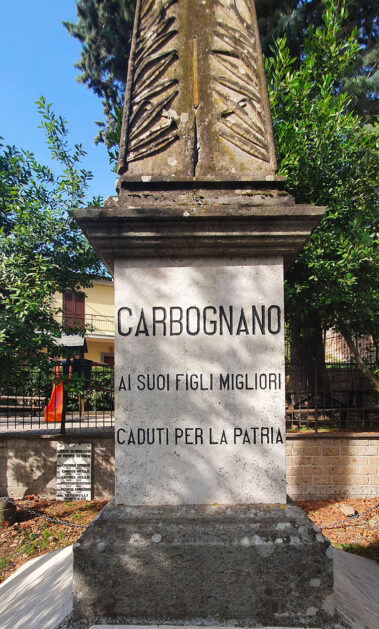 Carbognano, Monument to the fallen soldiers