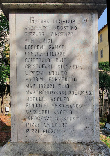 Carbognano, Monument to the fallen soldiers