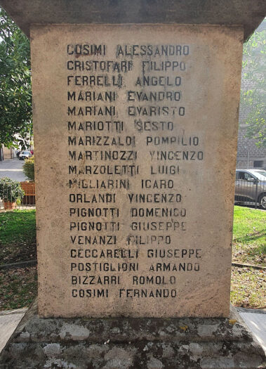 Carbognano, Monument to the fallen soldiers